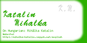katalin mihalka business card